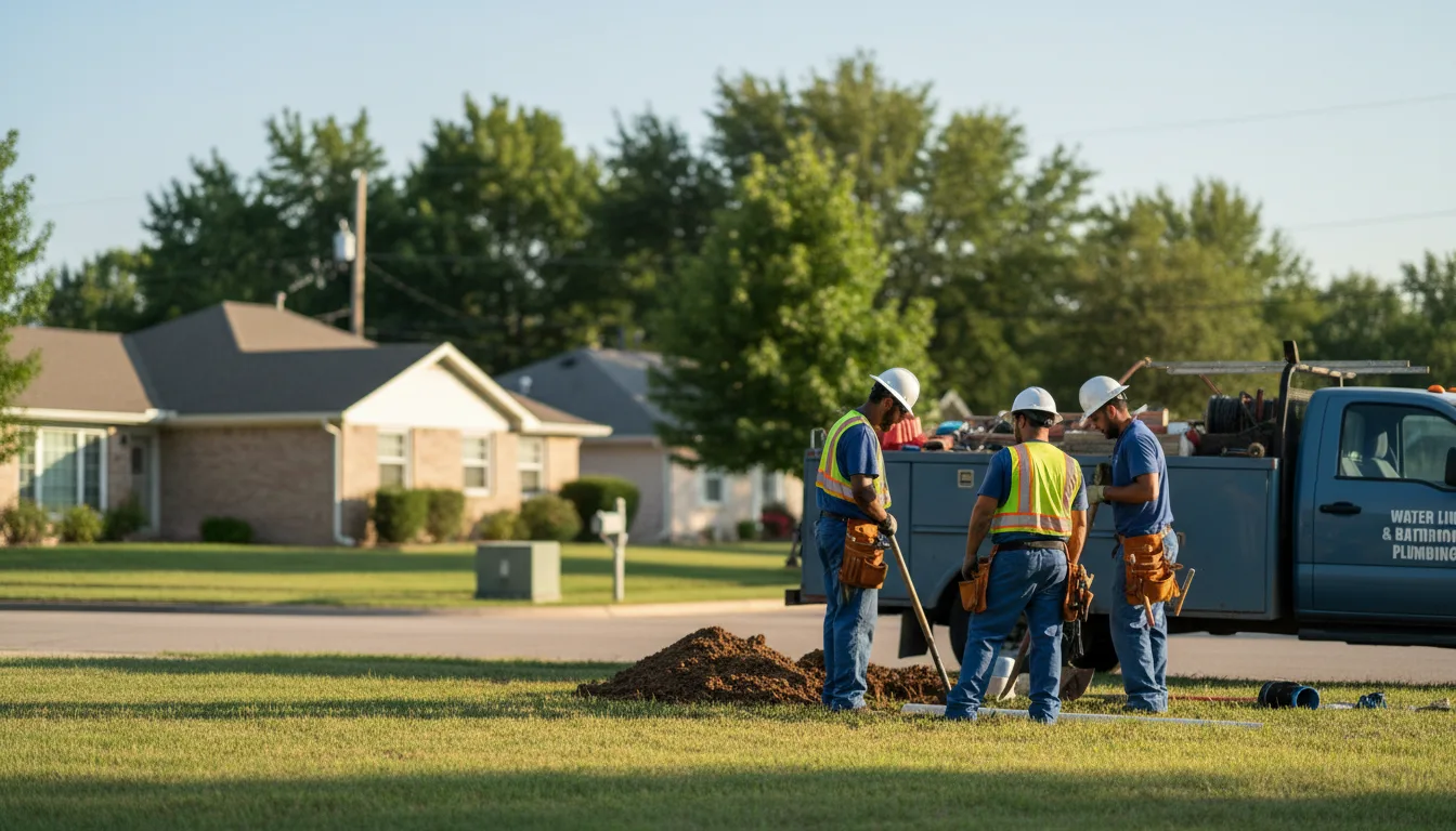 Residential water line and bathroom plumbing service in Guilford, IN
